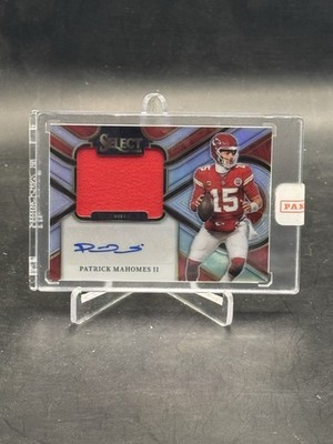 2025 Panini Select Patrick Mahomes Silver Prizm Jersey Patch auto /199 Chiefs