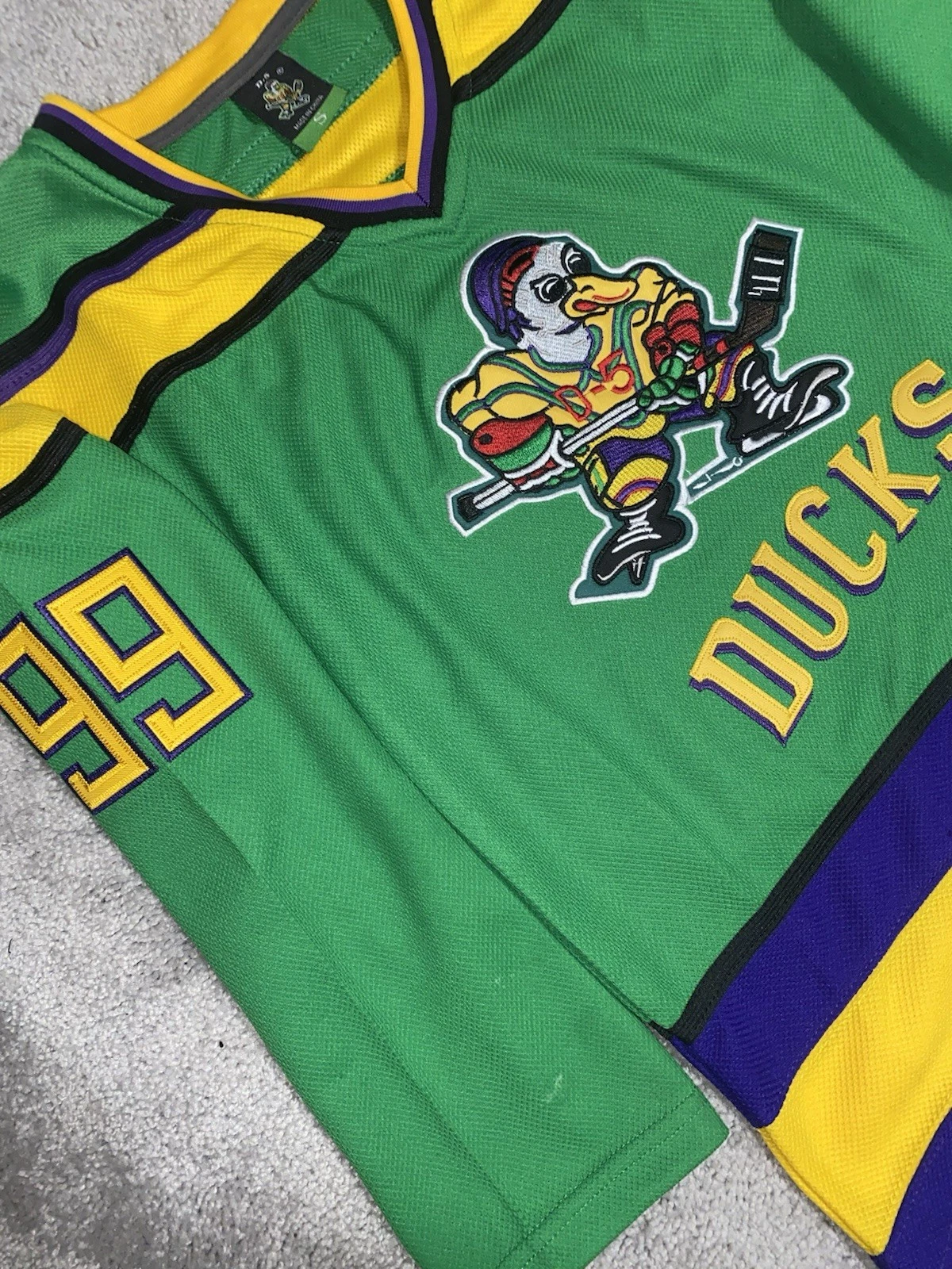 Mighty Ducks Movie Adam Banks #99 Green Hockey Jersey