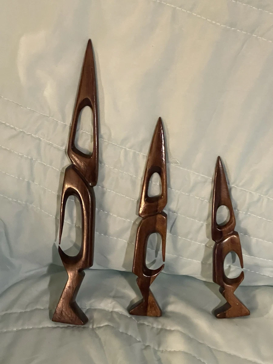 木制非洲原始艺术雕塑| eBay