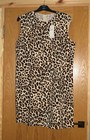 Marks and Spencer Animal Print Round Neck Mini Shift Dress - Size UK16