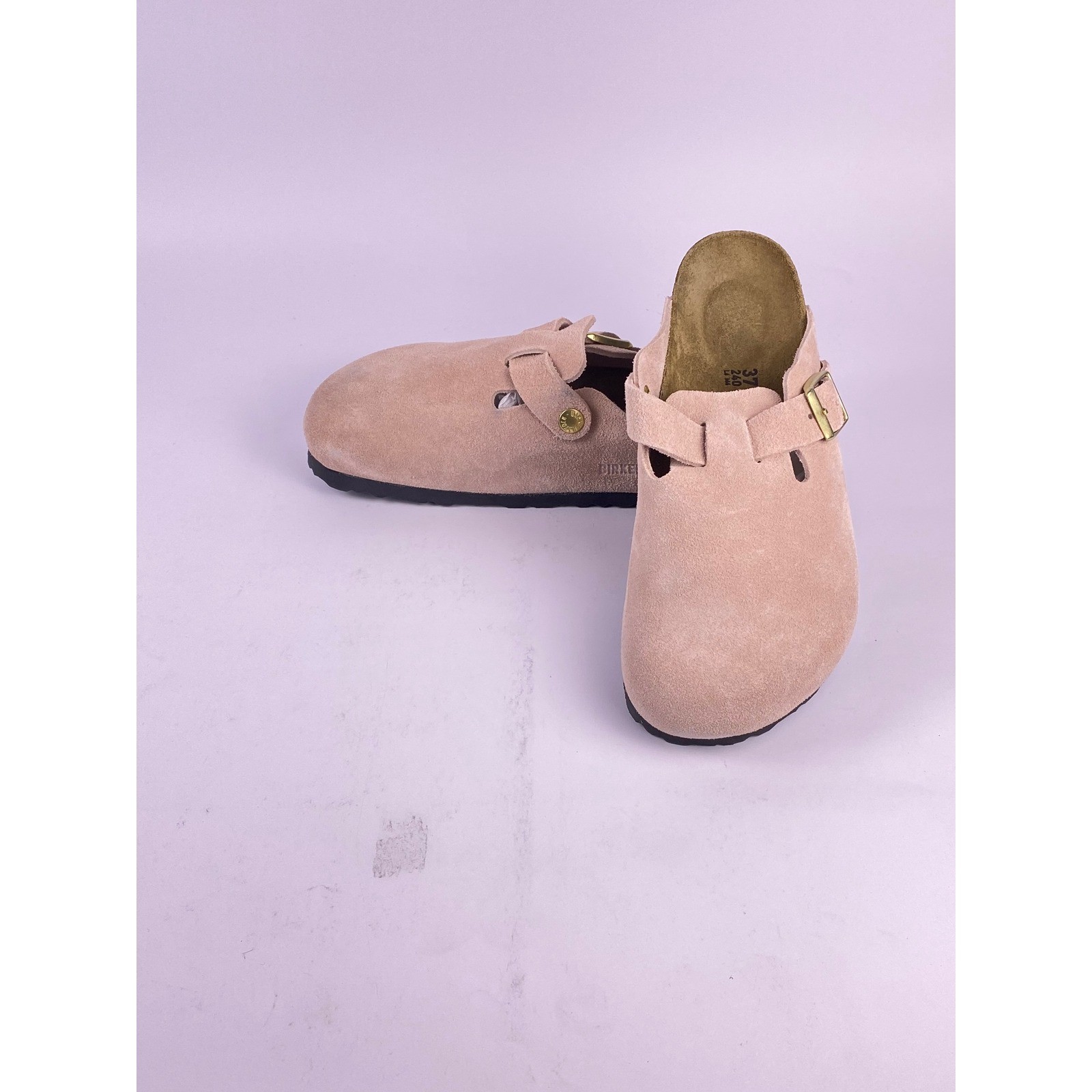 Birkenstock Boston Suede Clogs Comfort Shoes Women Size 37 EU 6 US Pink