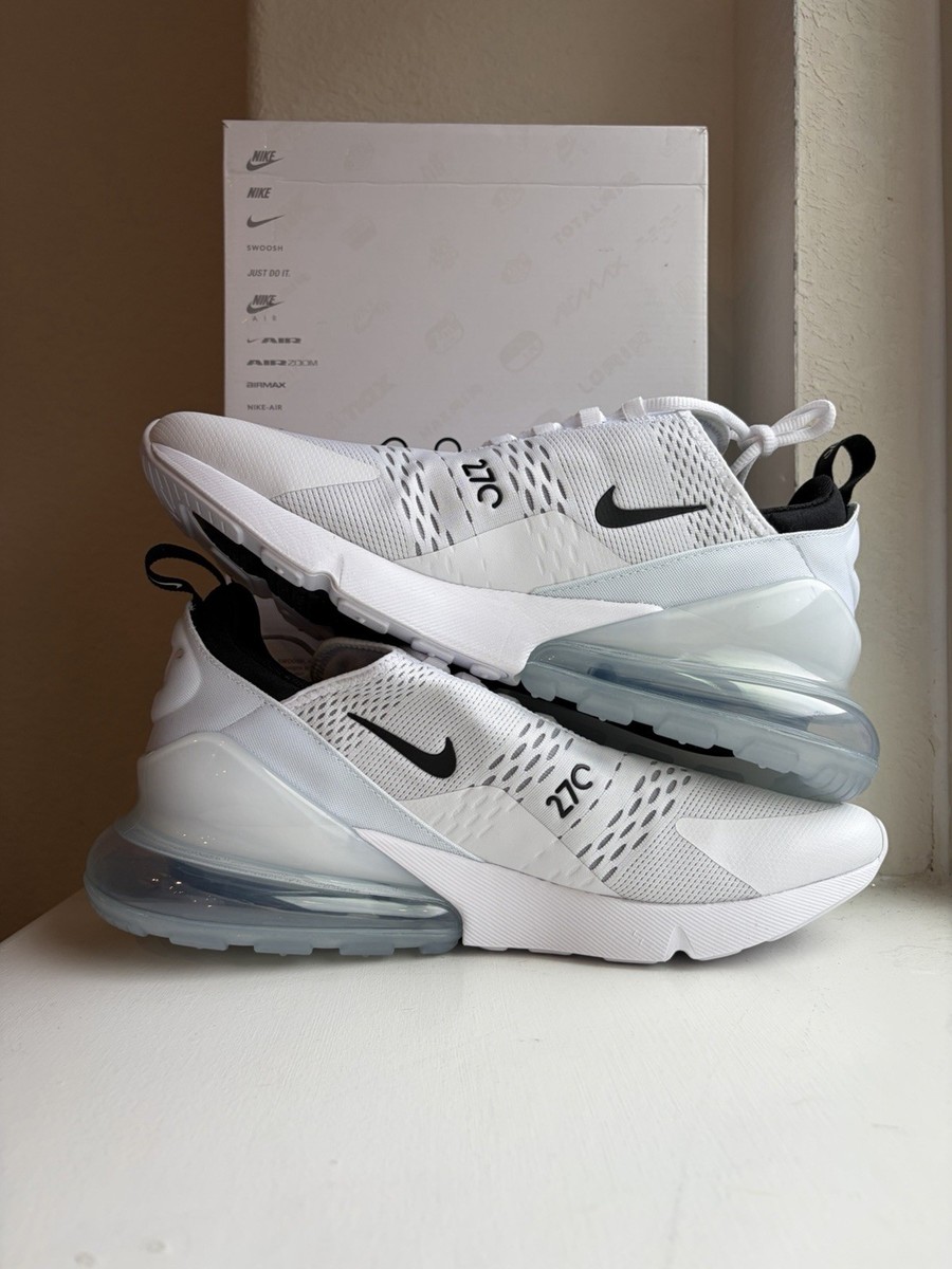 Nike Air Max 270 White/Black/White Size 12.5 AH8050-100  display picture 1