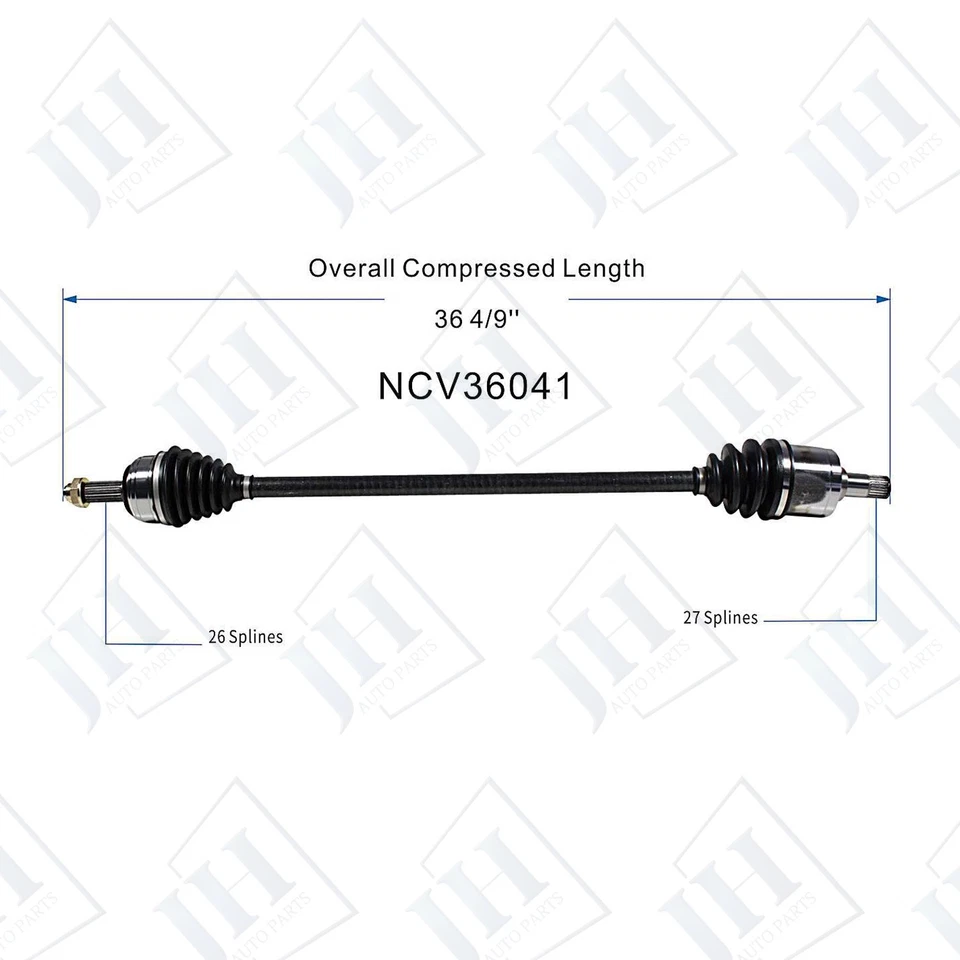 Eje delantero izquierdo OE para Honda Accord 1986 87 88 89 tracción delantera transmisión automática Foto 2 de 4