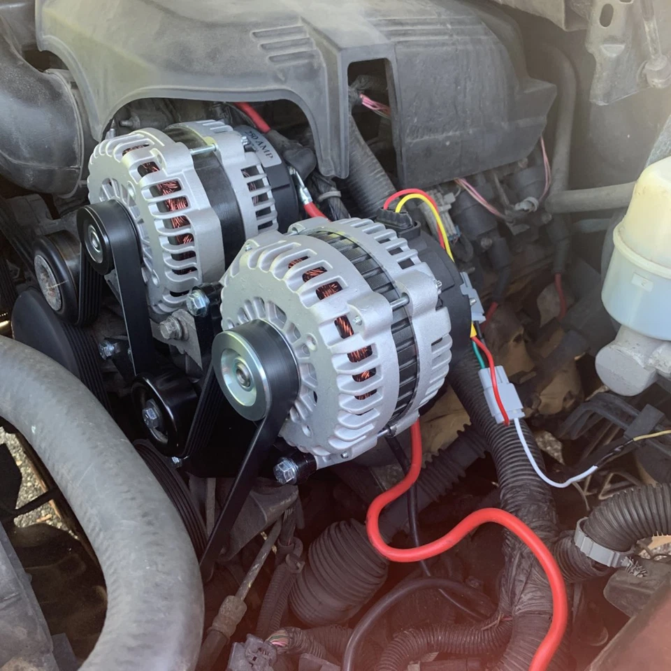 Dual Alternator Bracket For GM For Chevy SUV Truck Engine 99-13 For Hummer H2 H3 - Image 2 of 4