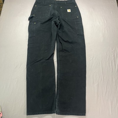 Vintage Carhartt Double Knee Carpenter Pants Mens 32x33 B01 BLK