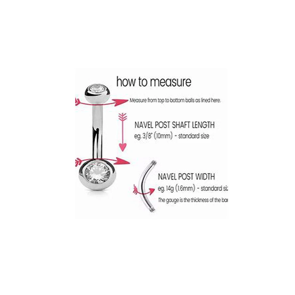 14 GA 3/8" Blue Purple Gold IP Hibiscus CZ Flower Belly Button Navel Ring B629 - Image 2 of 4