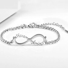 Personalized Custom Name Bangle Customized Text Letter Bracelet for Women Girl