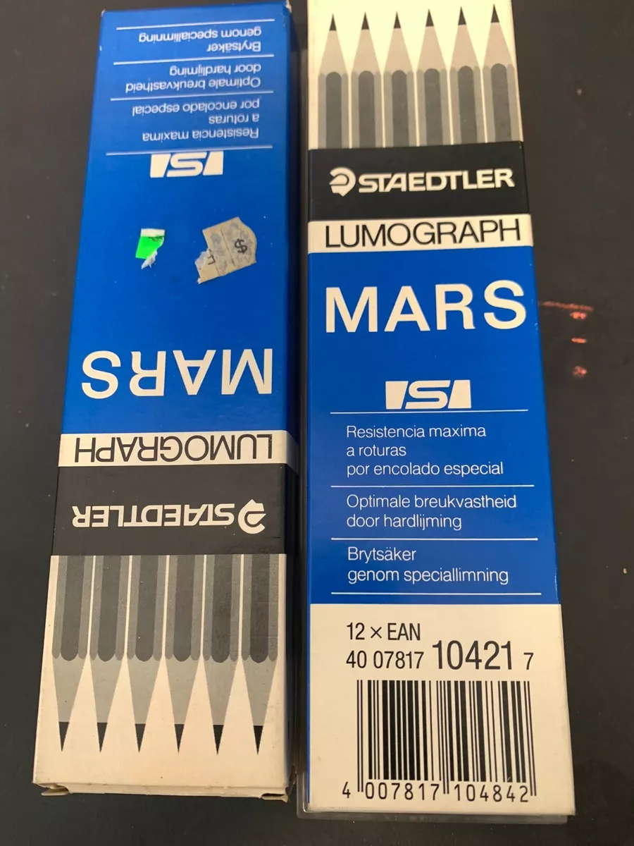 Staedtler Mars Lumograph 100B 2H Premium Quality Pencil 2H 4 Boxes