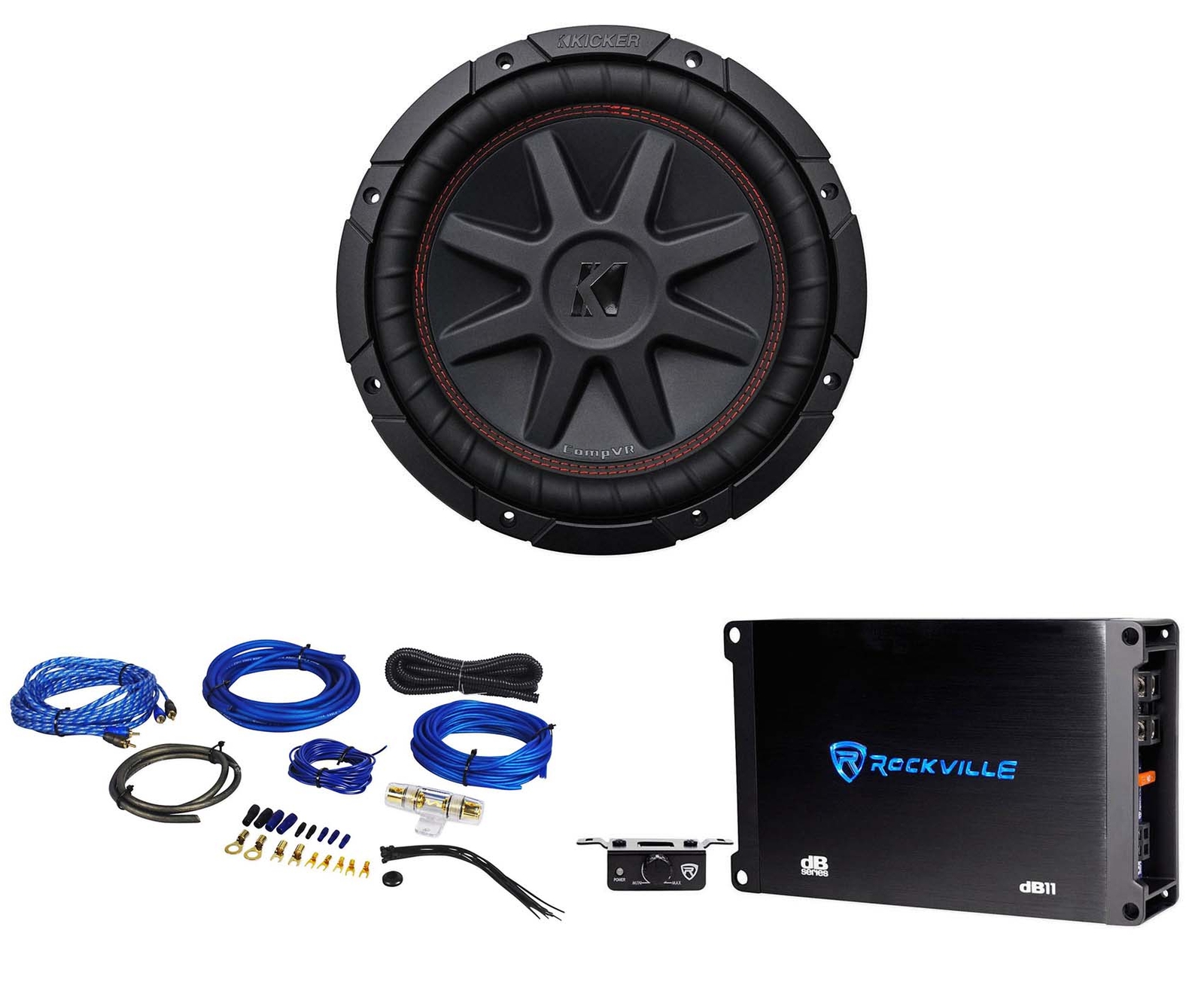 Автомобильный аудио сабвуфер Kicker 43CVR104 COMPVR мощностью 700 Вт 10 DVC моноусилитель Комплект усилителей 27690₽