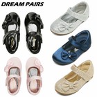 Dream Pairs Toddler Girls Kids Flat Shoes Dress Shoes Bow-knot Mary Jane shoes
