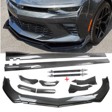 Carbon Fiber Front Bumper Lip Chin Spoiler For Camaro Ss Side Skirt Body Kits Carbon Fiber Front Bumper Lip Chin Spoiler For Camaro Ss Side Skirt Body Kits
