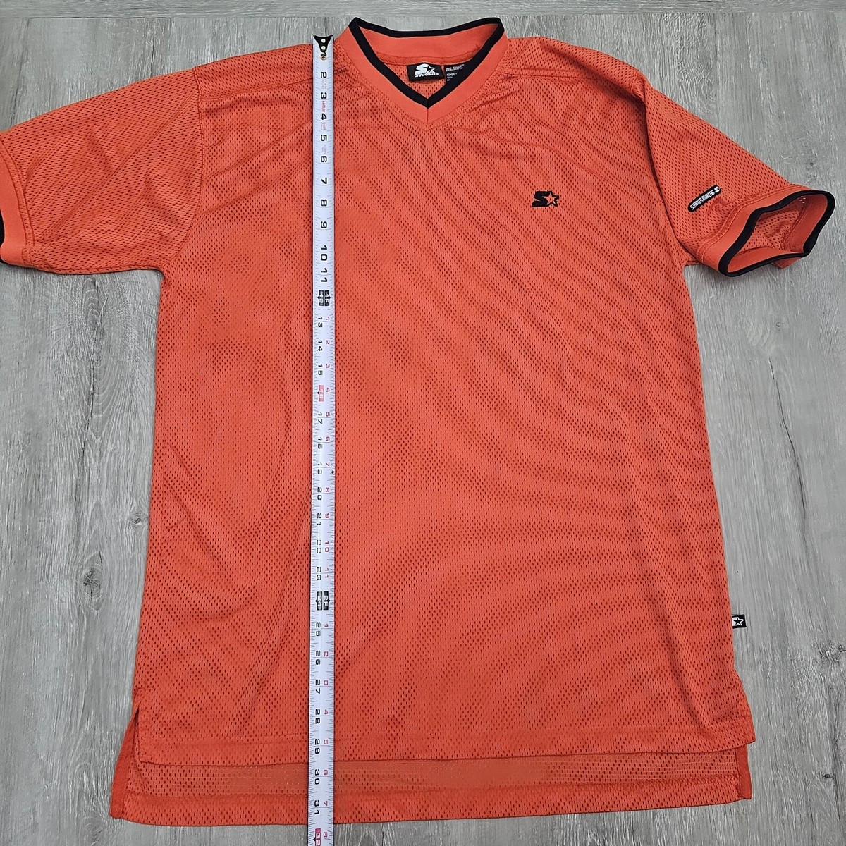シャツ EXAMPLE MESHSATIN FOOTBALL Vtg 90's Starter Athletic Mesh Varsity Mens M Short Sleeve