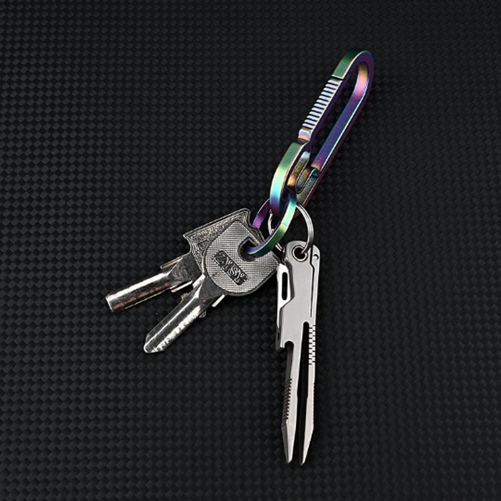 Multi-tool Folding Knife Tweezer Plier Hunting Survival Camp D2 Steel Keychain S