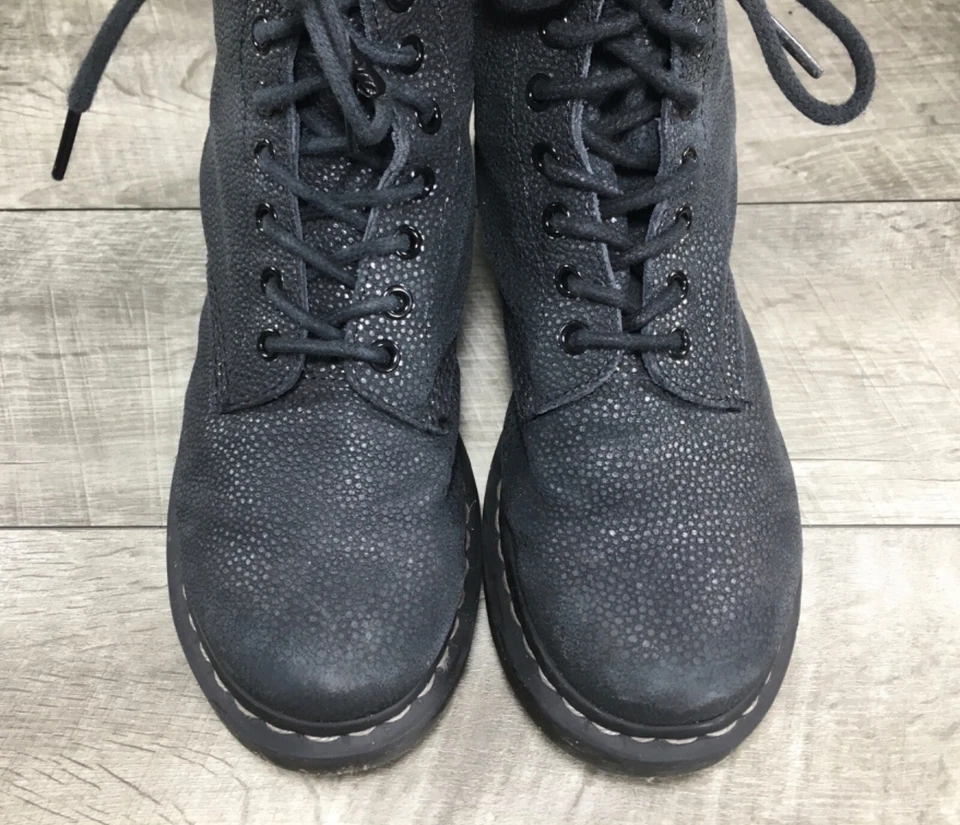 Dr Martens Pascal Black Leather Combat Punk Goth Womens Boots Size 5 UK US 7 Doc - Image 4 of 4
