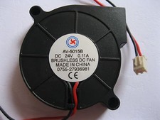 8 pcs Brushless DC Blower Fan 5015B 24V 50x50x15mm 2 Wire Ball Bearing Black New