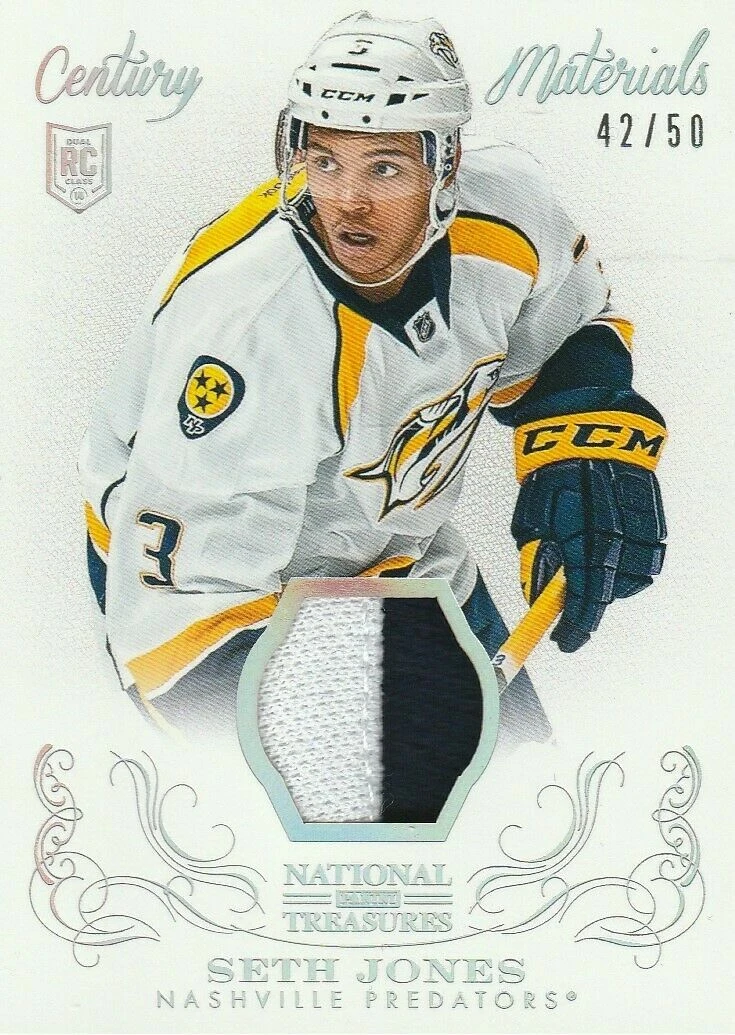 2013-14 National Treasures Century Materials Jersey Prime #SJ Seth Jones/50