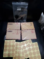 Honbay 40 PCS 12.5x17.5cm/4.92x6.89inch Airmail Vintage Kraft Paper Envelopes 