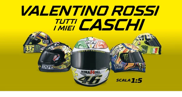 CASCHI HELMETS VALENTINO ROSSI SCALA 1/5 - SCEGLI DAL MENU A TENDINA - Immagine 2 di 2