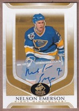 2020-21 SP Signature Legends Gold Spectrum #125 Nelson Emerson AUTO - BLUES