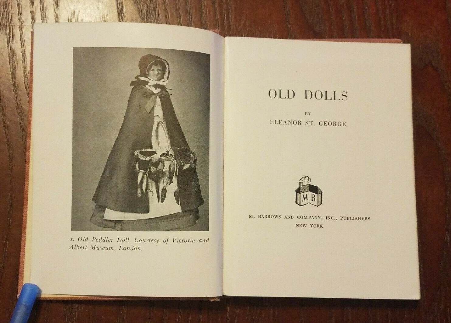 OLD DOLLS * Collectors Little Book * Library Eleanor St. 1950 HB