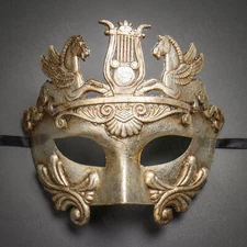 Venetian Halloween Masquerade Ball Men Party Mask Silver