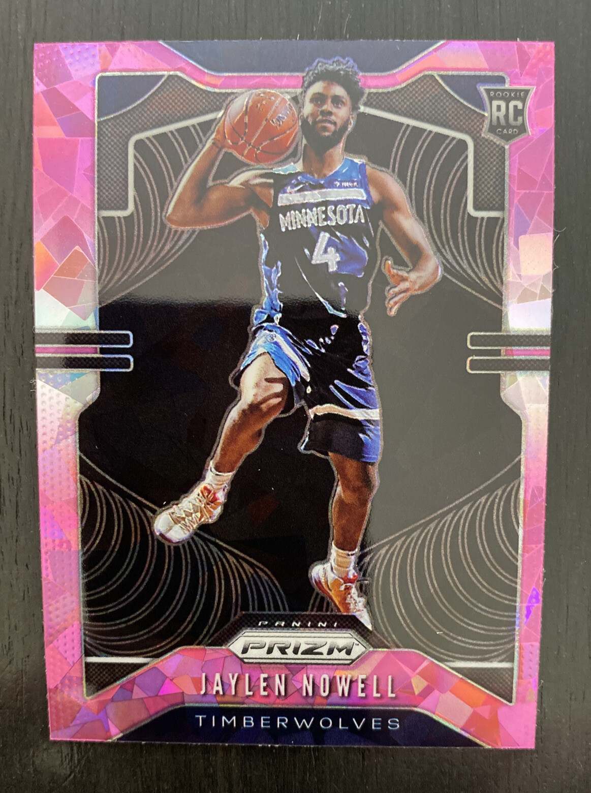 2019-20 Prizm Basketball PINK CRACKED ICE PRIZM Jaylen Nowell Rookie Card #281