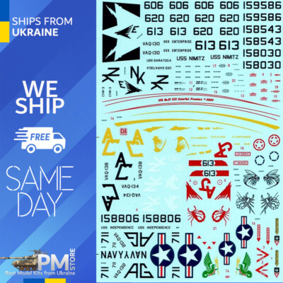 CtA Models 031 1/72 Decal Colorful Prowlers Grumman EA-6B USN 4 Markings