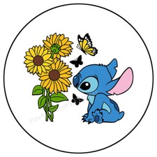 STITCH WITH SUNFLOWERS ENVELOPE SEALS LABELS STICKERS PARTY FAVORS