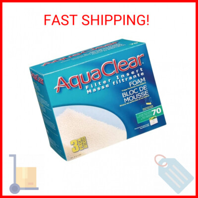 Aqua Clear AquaClear Foam Filter Inserts, 3 Pack   Replacement Mechanical and Bi