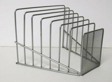 Modern Metal 45 Record Rack Holder 7 Slots or File Folder Organizer Tabletop