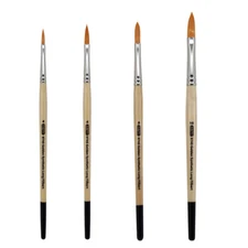 AS-10 Student Golden Synthetics Extended Filberts Brush Set 4 pcs
