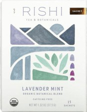Rishi Tea Lavender Mint Tea - 15 sachets Pack of 2 