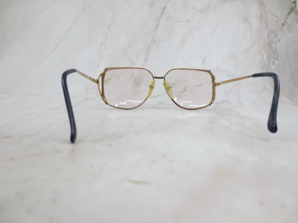 Marco de gafas Geoffrey Beene GB-1027 para mujer dorado azul borde completo 57-13-135 Foto 4 de 4