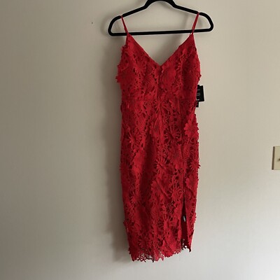 Lulus S Red Crochet Lace Spaghetti Strap Steal Your Heart