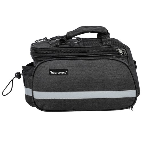 WEST BIKING Waterproof Bike Trunk Bag Bicycle Rear Rack Pack Panniers Black - 第 4/12 張圖片