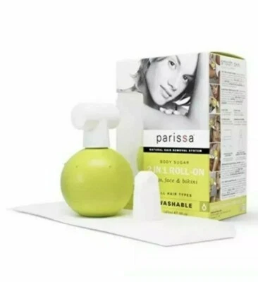2x Parissa Body Sugar 2 In 1 Roll-On Hair Removal on Legs, Face, Bikini 140ml
