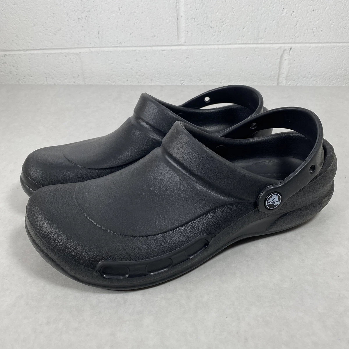 Crocs At Work Bistro Clog Black Mens Sz 8 Women s Sz 10 Croc Lock
