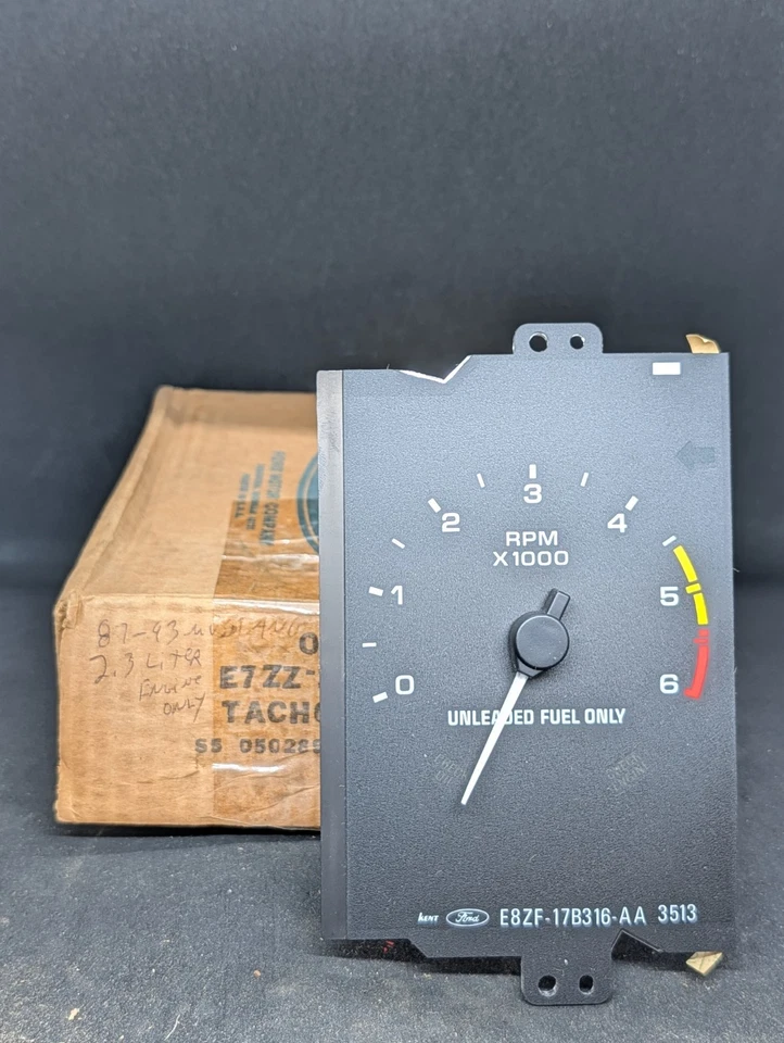 NUEVO 1987 1988 1989 1990 FORD MUSTANG 2,3 L TABLERO TACÓMETRO CALIBRE E7ZZ-17360A Foto 2 de 4