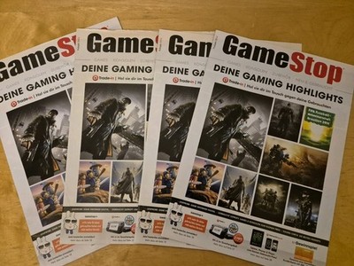 4x Gamestop Zeitschriften 2014 , Berichte über Games und Zubehör