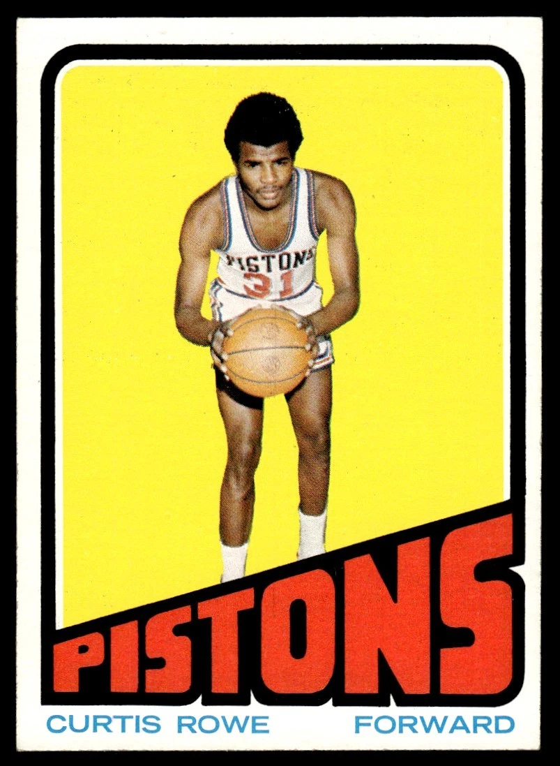 1972-73 Topps Basketball Curtis Rowe RC Detroit Pistons #24 Card EX
