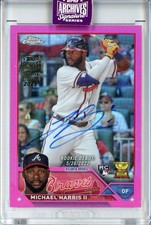 2023 Topps Archives Michael Harris II Pink Chrome 1/1 Rookie Auto #USC153 RC