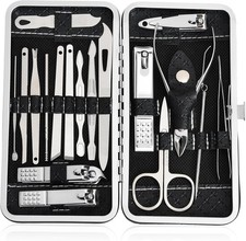 19 in 1 Manicure Set Nail Clippers Kit, Professional Stainless Steel Grooming