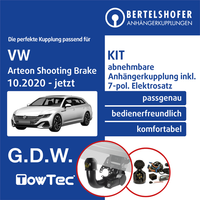 für VW Arteon Shooting Brake Typ 3H9 10.2020-Jetzt AHK Abn +7Pol Sp. E-Satz TOP