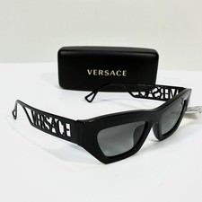 Versace 53mm Irregular Sunglasses VE4432U 523211 Black NEW Dark Grey