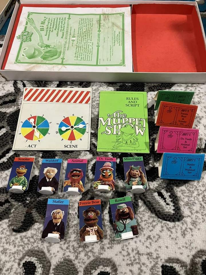 1977-Vintage-The Muppet Show-Juego de mesa por Parker Bros Foto 3 de 4