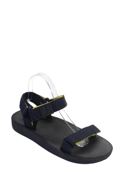 JW Anderson Mens Hiking Sport Sandals Navy Blue Yellow Size Medium