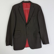 SuitSupply Blazer Men 40L Charcoal Brown Pure Wool Vitale Barberis Canonico