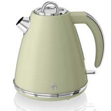 Swan SK19020GN Retro Jug Kettle, Fast Boil, Easy Pour, 360 Degree Base, 1.5L, 3K
