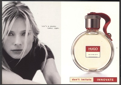 Promo Postkarte 1997 für Hugo Boss INNOVATE Duft. Kostenloser Versand UK