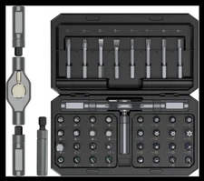 42in1 Magnetic Screwdriver Set, DIY Ratchet Screwdriver Set Multi Bit Magneti&*+